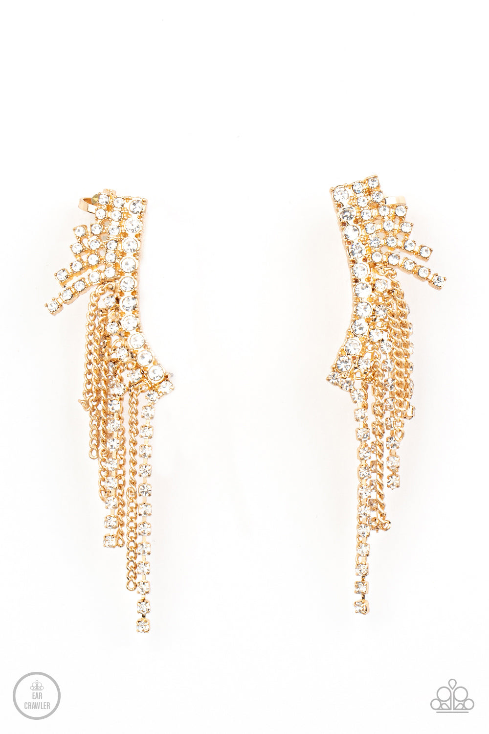 Paparazzi Accessories: Thunderstruck Sparkle - Gold Earring