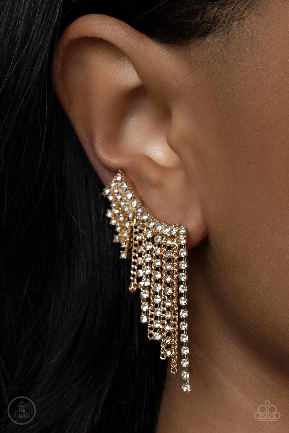 Paparazzi Accessories: Thunderstruck Sparkle - Gold Earring