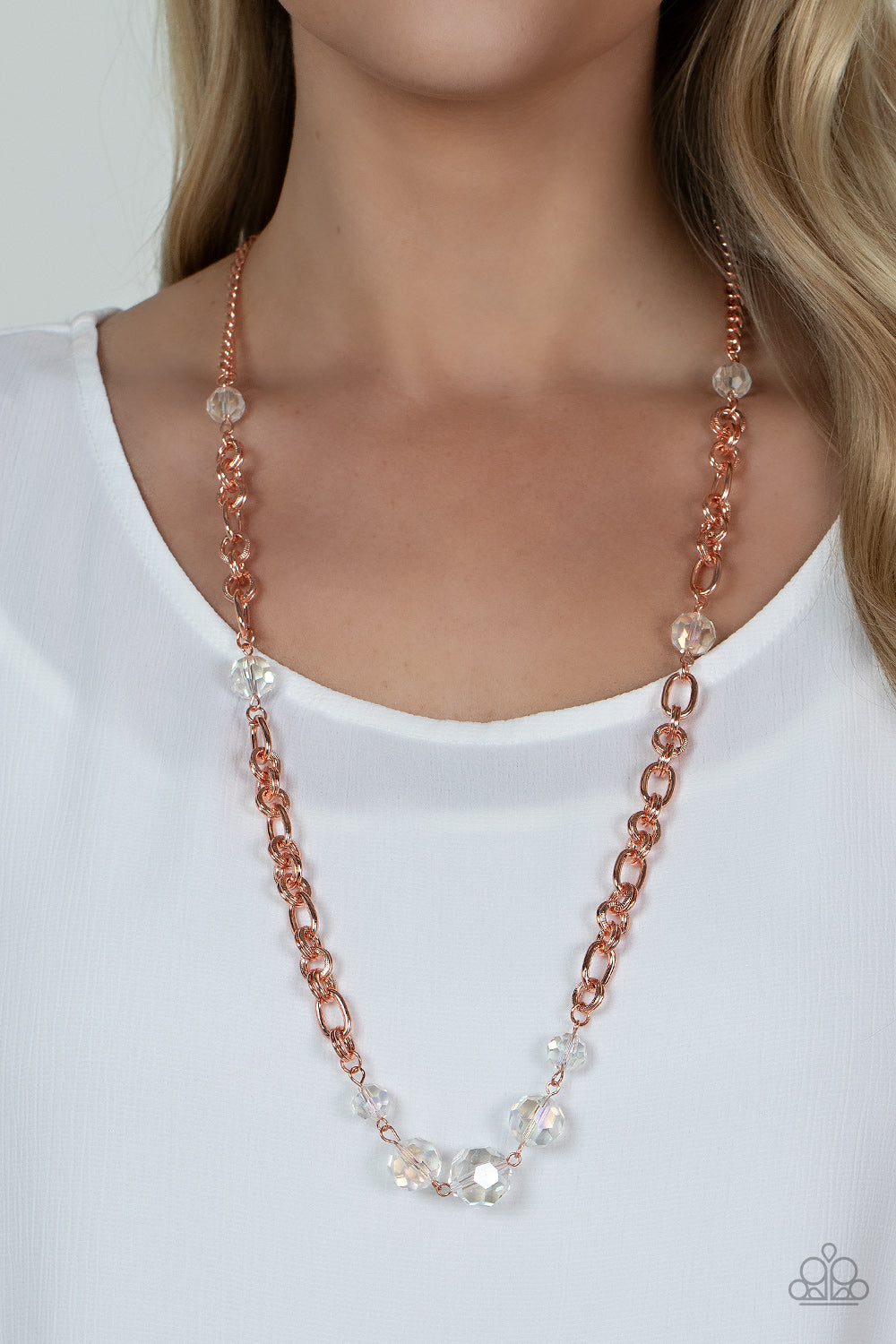 Paparazzi Accessories: Prismatic Pick-Me-Up - Copper Necklace