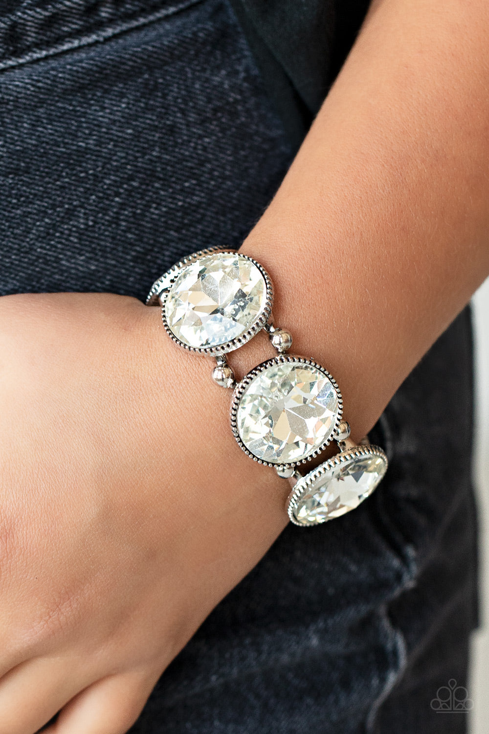 Paparazzi Accessories: Powerhouse Hustle - White Bracelet