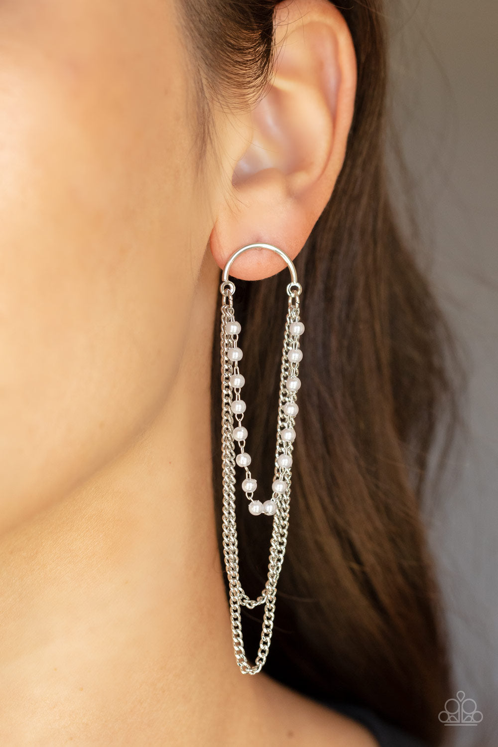 Paparazzi Accessories: Vintage VIP - White Earring