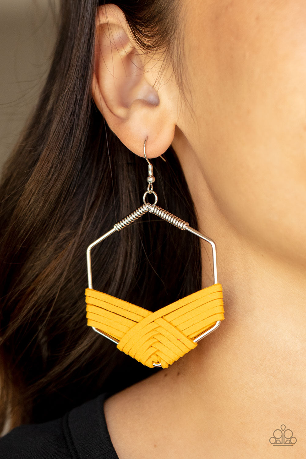 Paparazzi Accessories: Suede Solstice - Yellow Earring