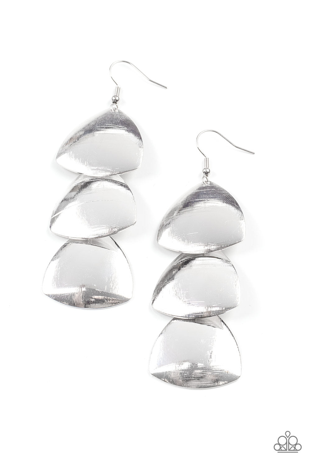 Paparazzi Accessories: Modishly Metallic - Silver Earring