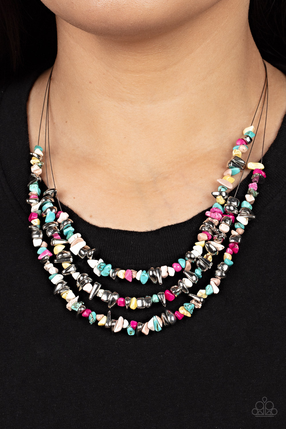 Paparazzi Accessories: Placid Pebbles - Multi Necklace