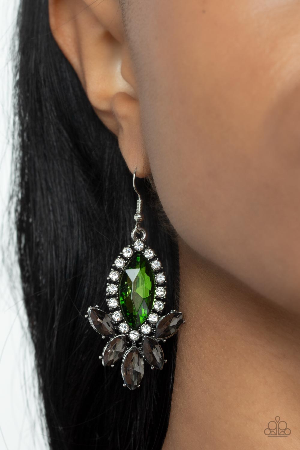 Paparazzi Accessories: Serving Up Sparkle - Green Earring