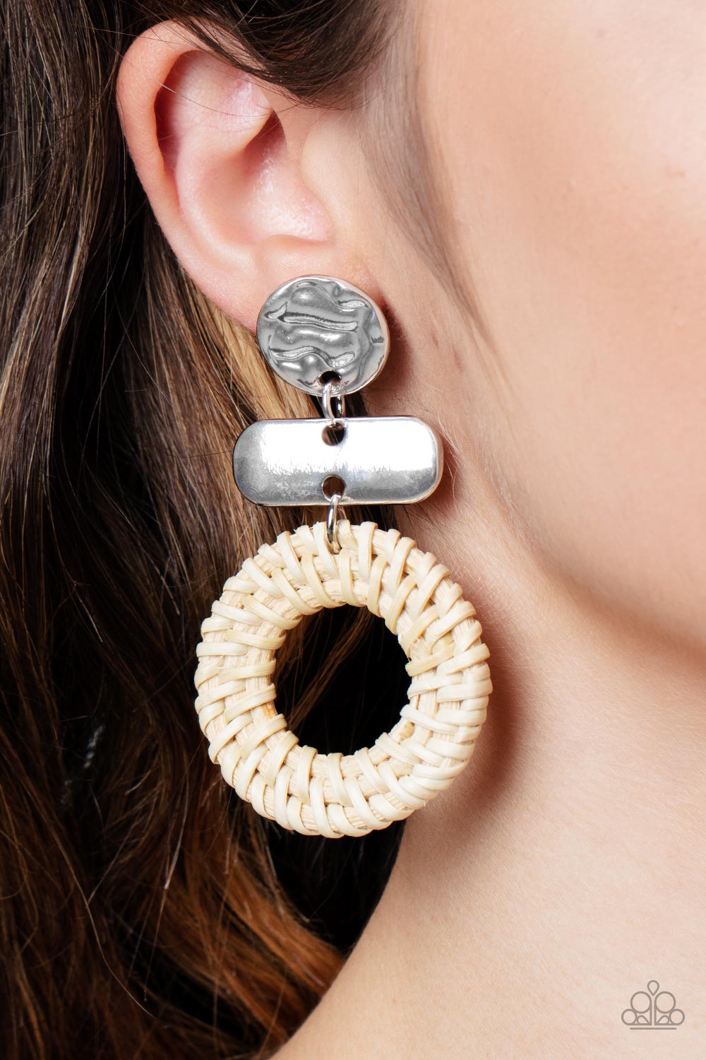 Paparazzi Accessories: Woven Whimsicality - White Earring