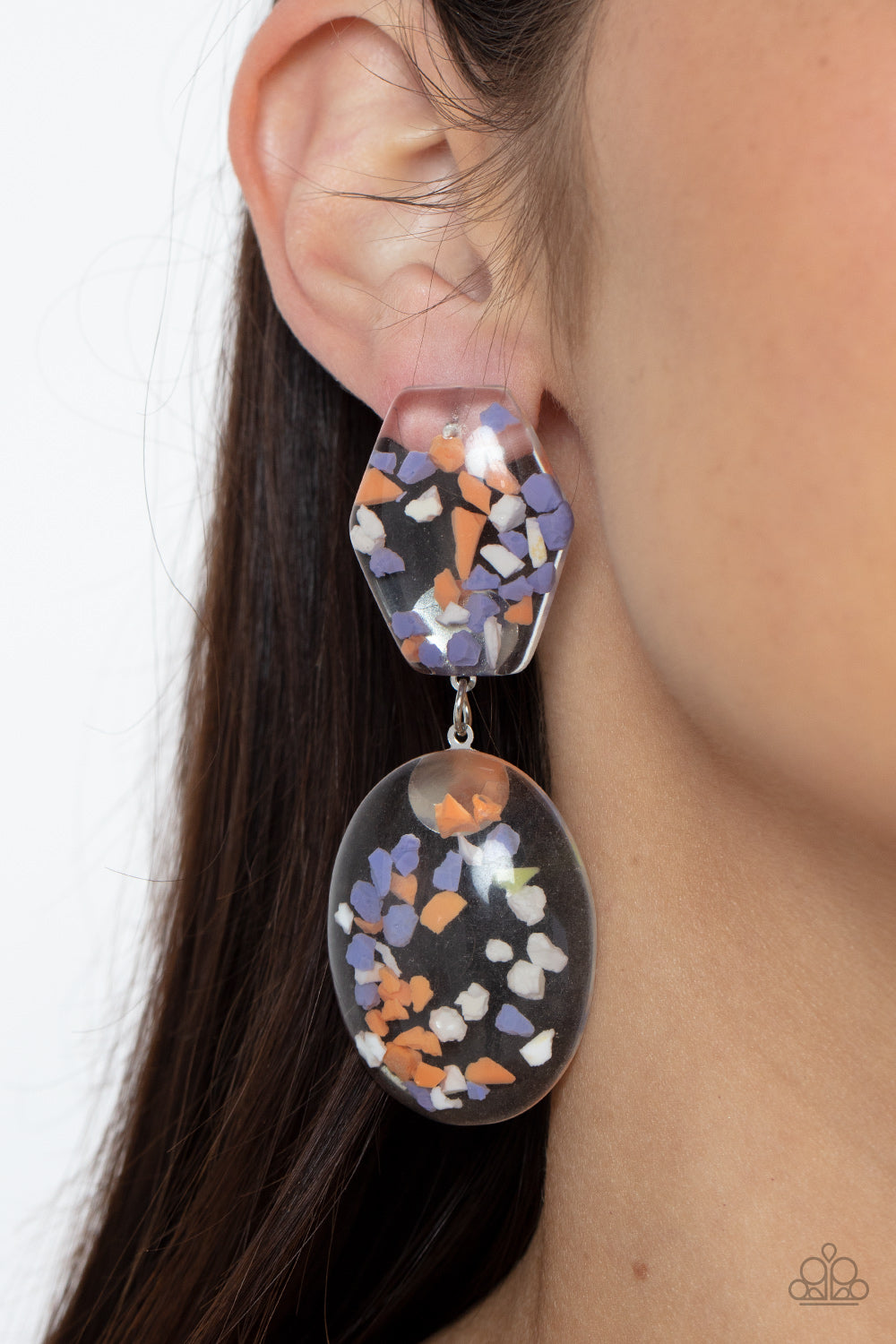 Paparazzi Accessories: Flaky Fashion - Orange Earring