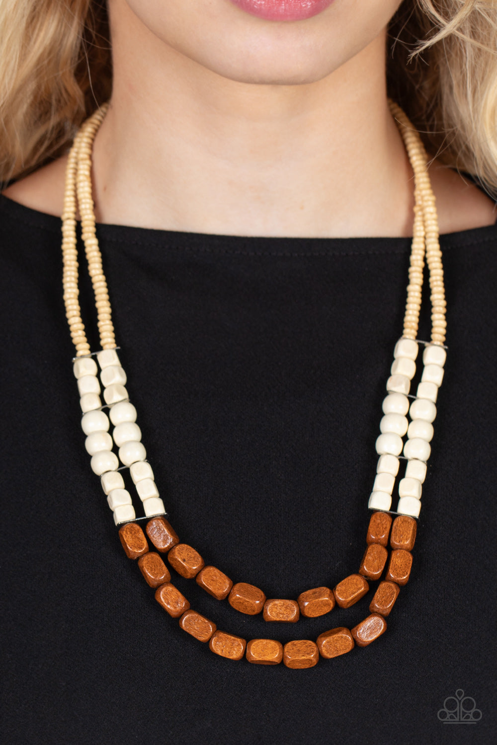 Paparazzi Accessories: Bermuda Bellhop - Brown Necklace