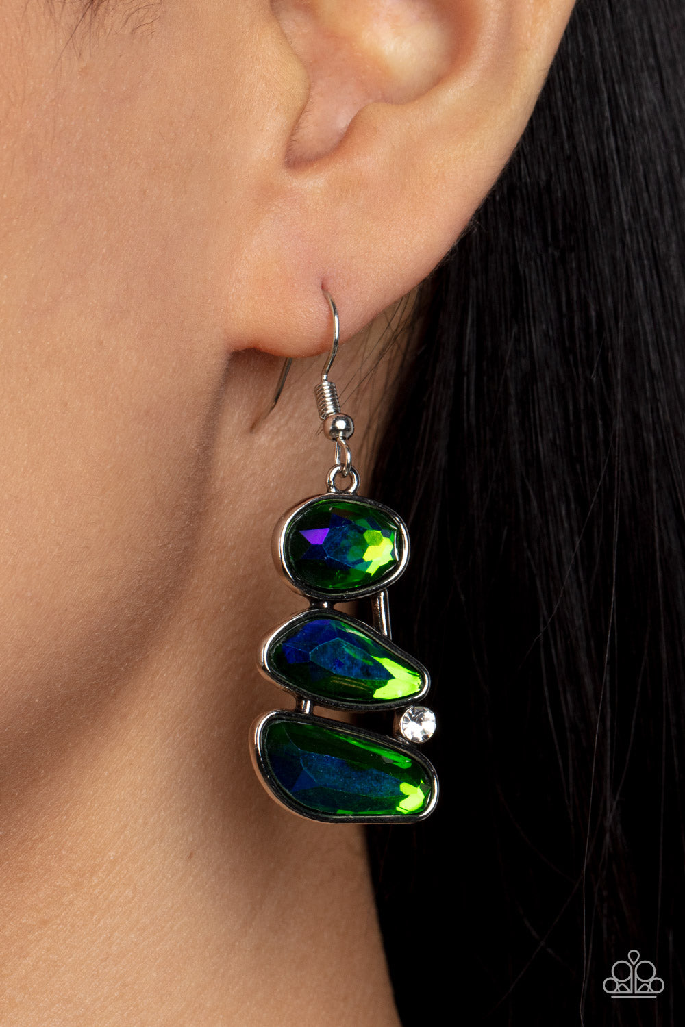Paparazzi Accessories: Gem Galaxy - Green Earring