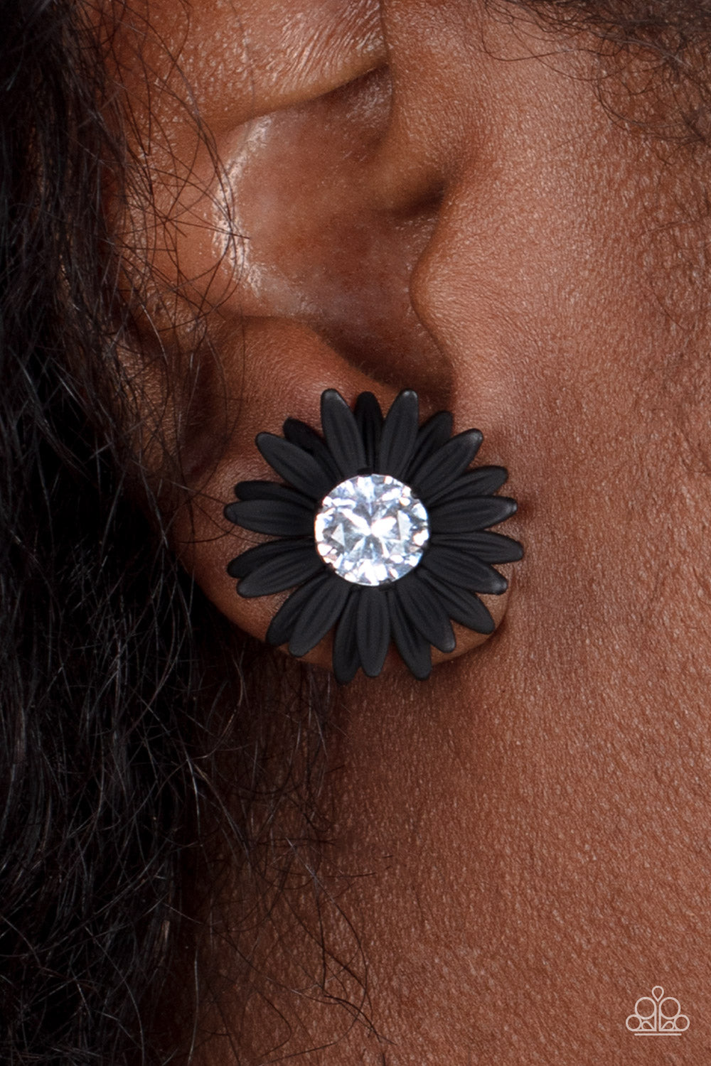 Paparazzi Accessories: Sunshiny DAIS-y - Black Earring