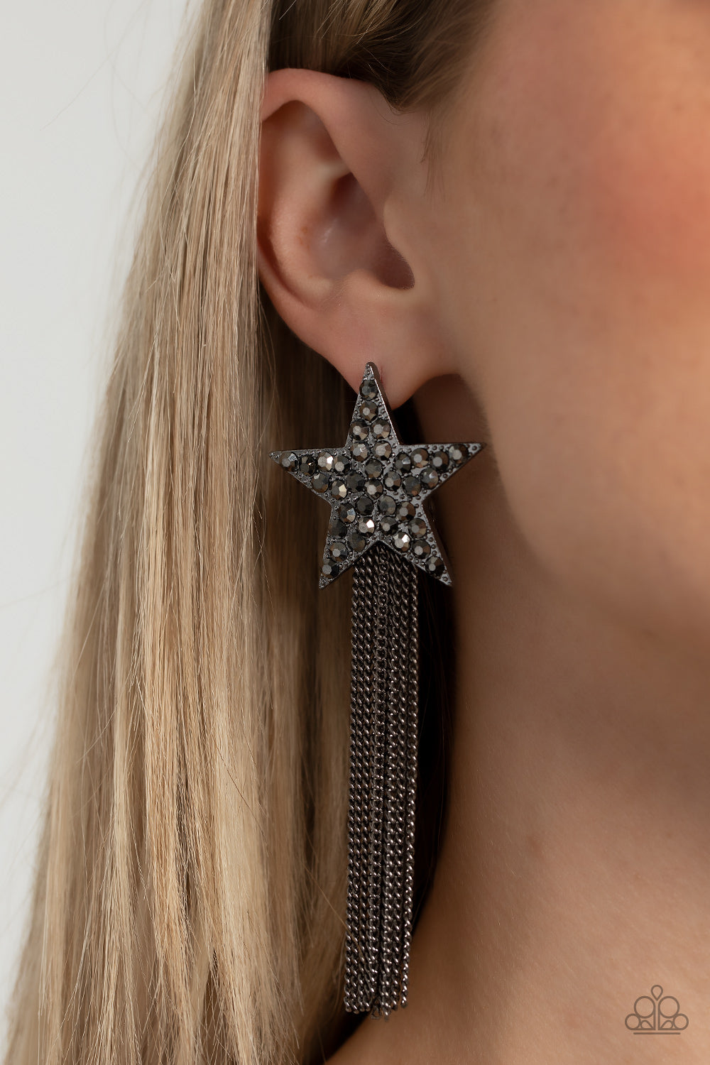 Paparazzi Accessories: Superstar Solo - Black Earring