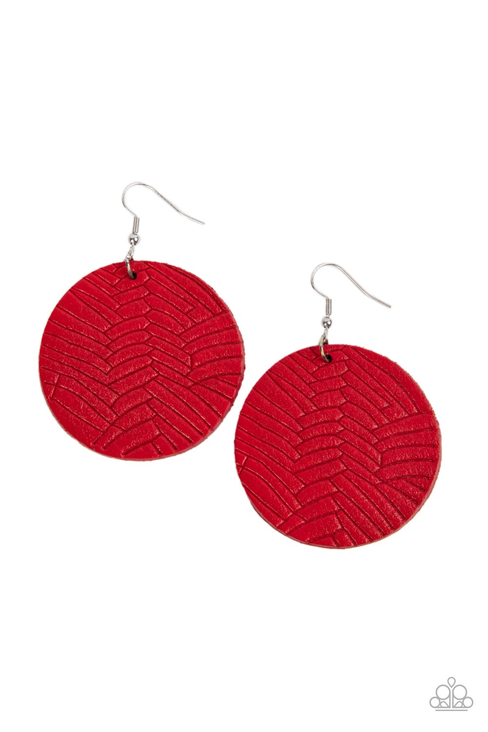 Paparazzi Accessories: Leathery Loungewear - Red Earring
