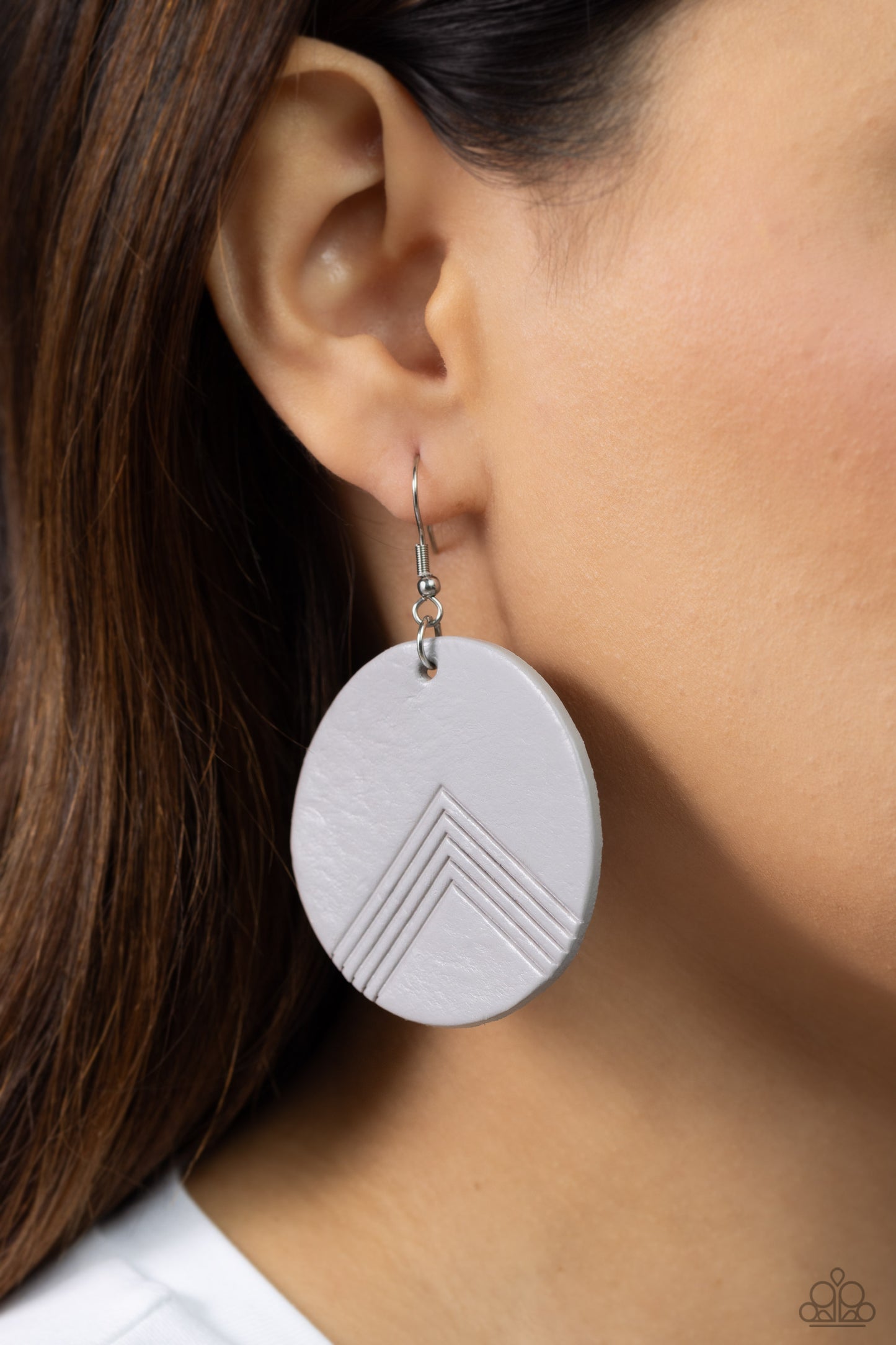 Paparazzi Accessories: On the Edge of Edgy - Silver Earring