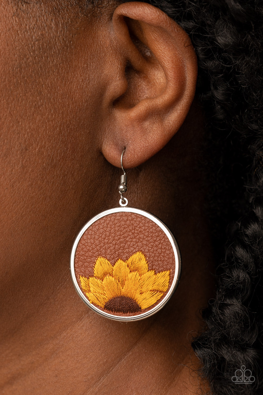 Paparazzi Accessories: Sun-Kissed Sunflowers - Brown Earring