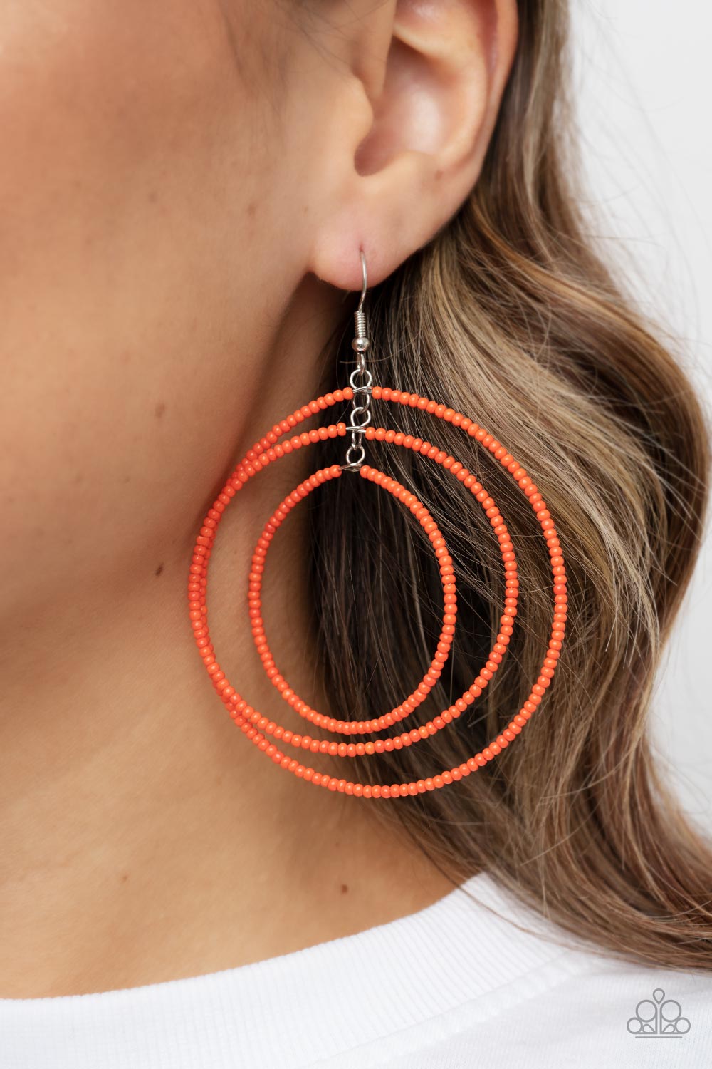 Paparazzi Accessories: Colorfully Circulating - Orange Earring