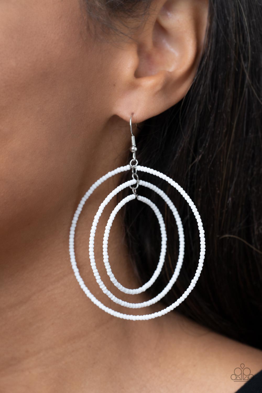 Paparazzi Accessories: Colorfully Circulating - White Earring