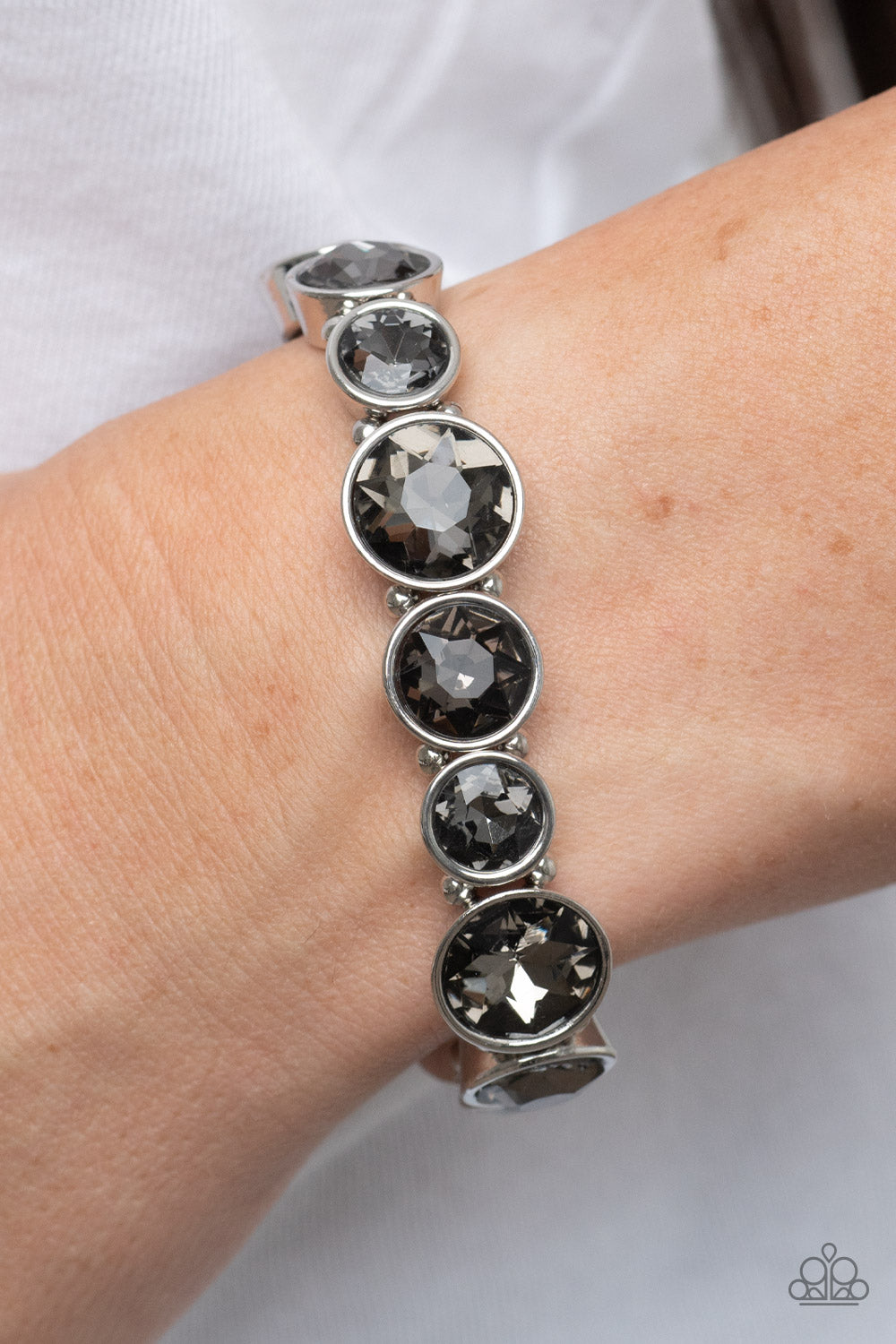 Paparazzi Accessories: Twinkling Tease - Silver Bracelet
