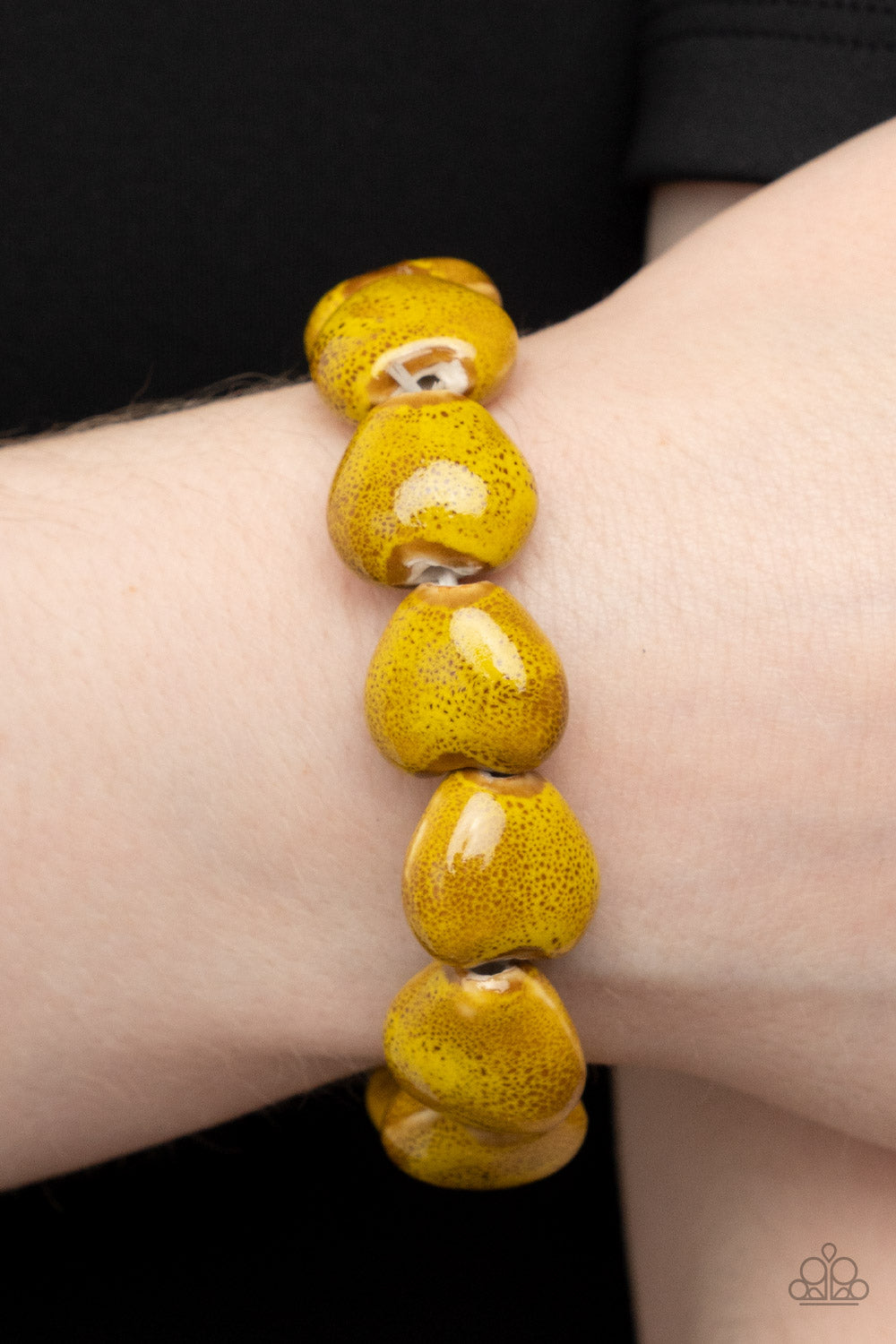 Paparazzi Accessories: GLAZE a Trail - Yellow Bracelet