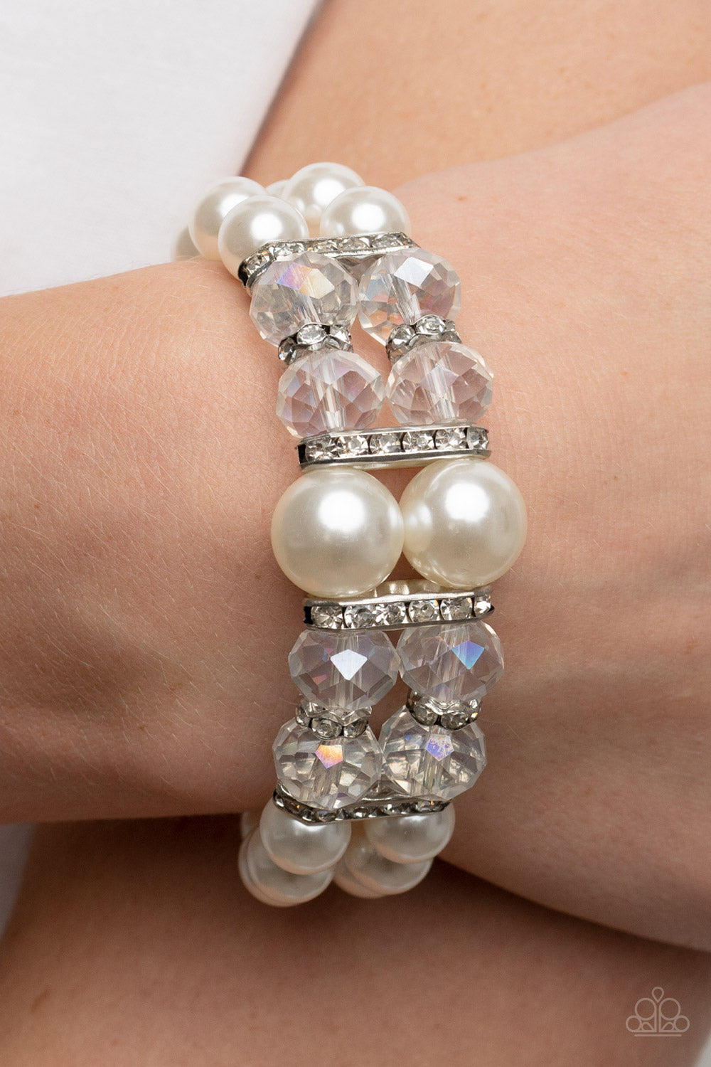 Paparazzi Accessories: Timelessly Tea Party - White Bracelet