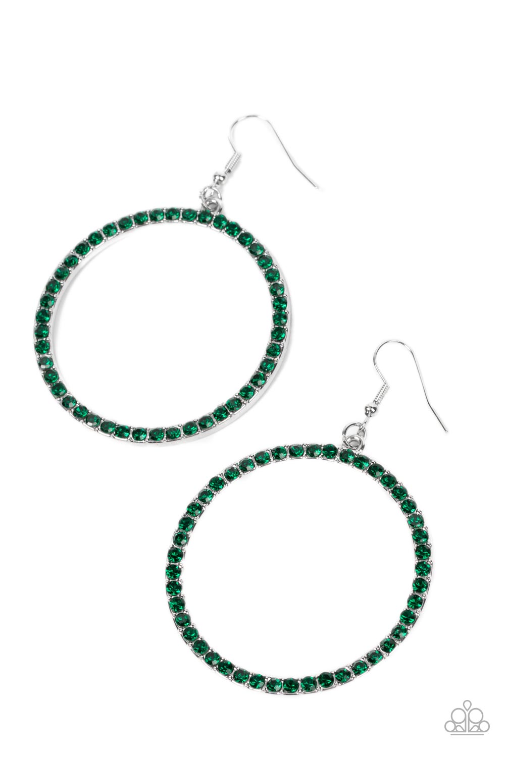 Paparazzi Accessories: Head-Turning Halo - Green Earring
