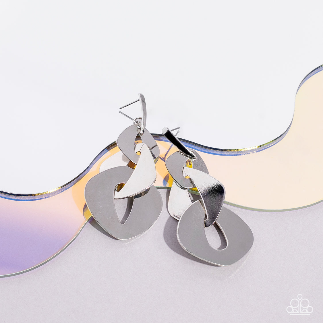 Paparazzi Accessories: Enveloped in Edge - Silver Earring