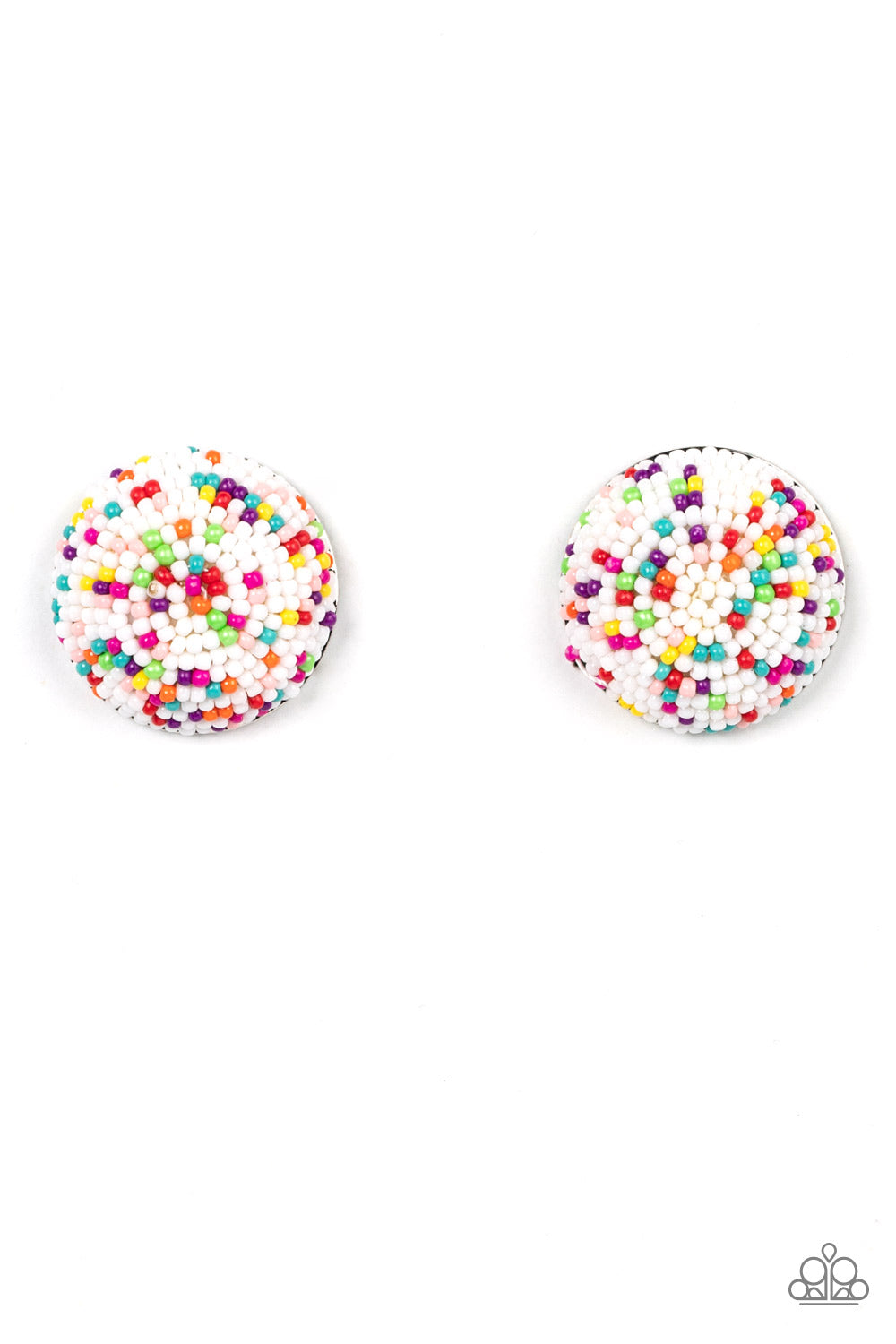 Paparazzi Accessories: Kaleidoscope Sky - White Seed Bead Earring