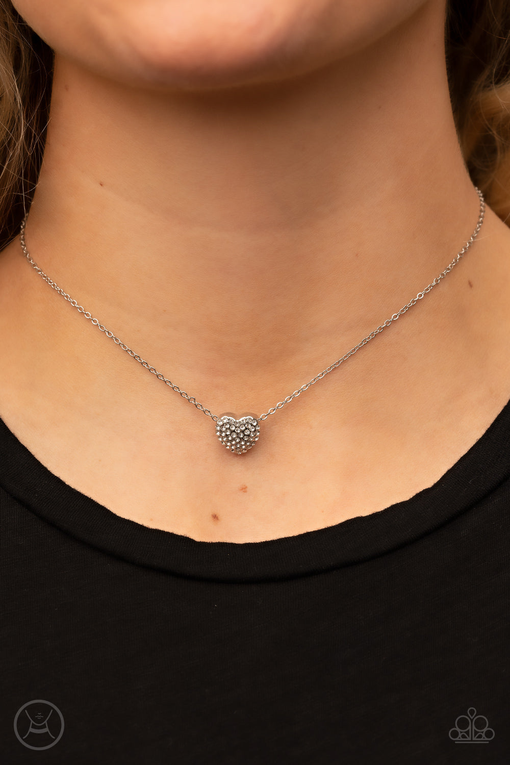 Paparazzi Accessories: Twitterpated Twinkle - White Necklace
