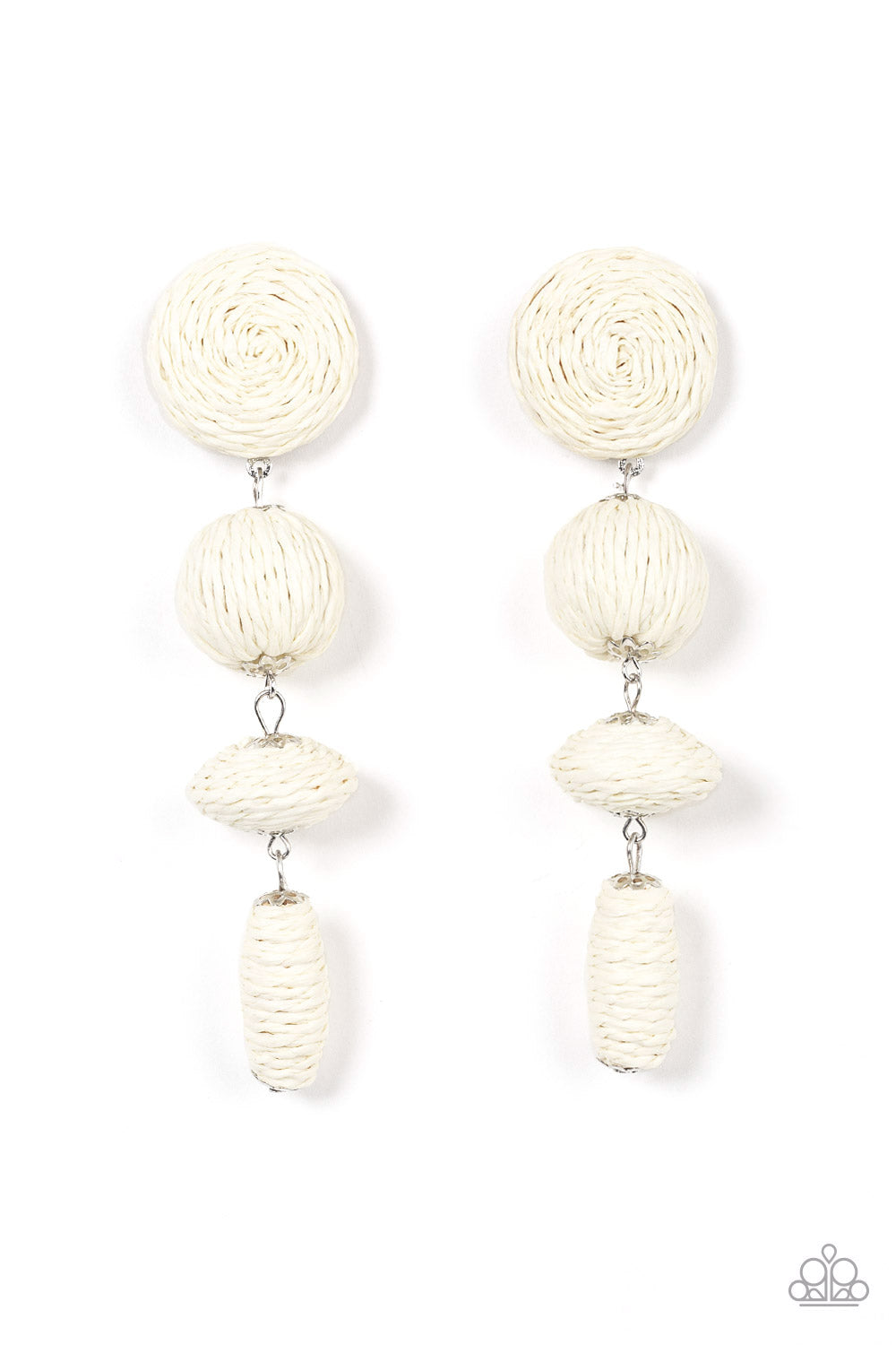 Paparazzi Accessories: Twine Tango - White Earring