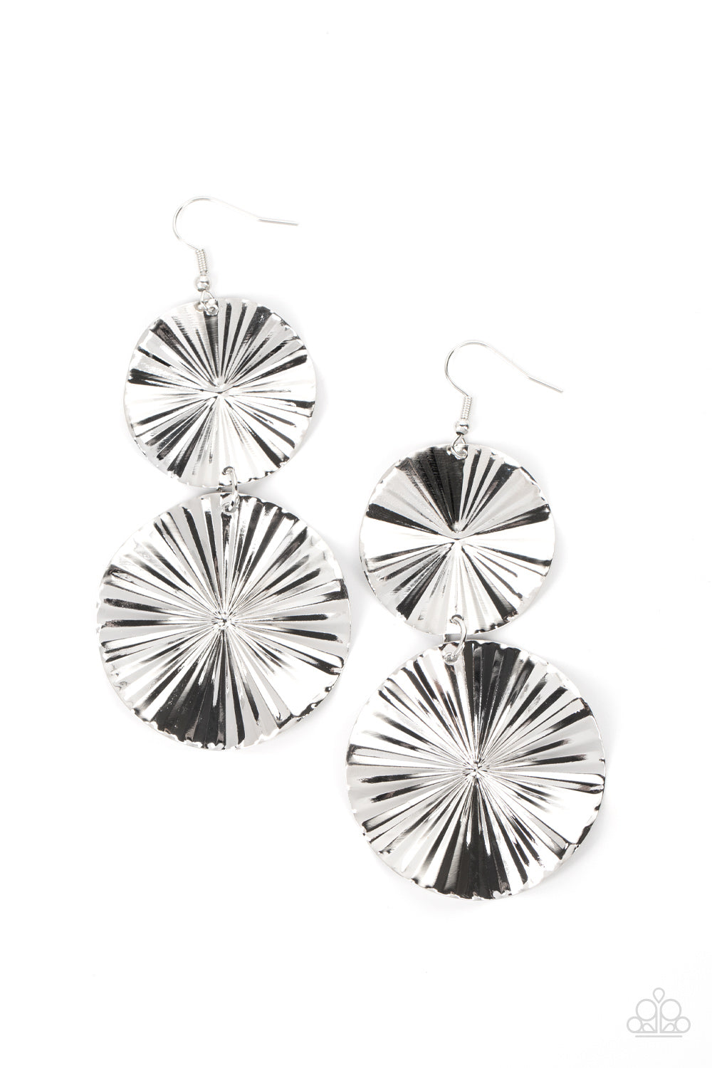 Paparazzi Accessories: In Your Wildest FAN-tasy - Silver Earring
