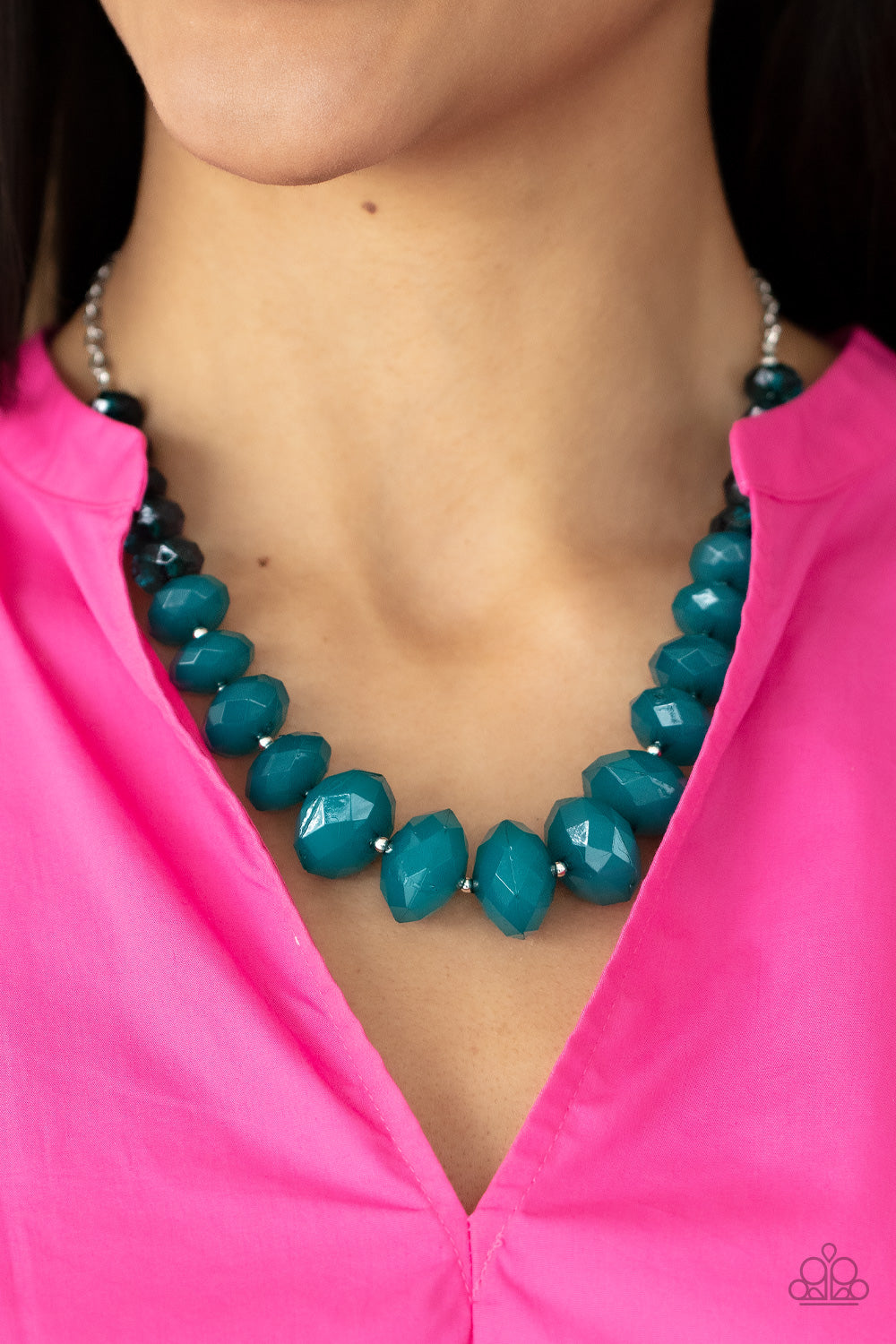 Paparazzi Accessories: Happy-GLOW-Lucky - Blue Necklace