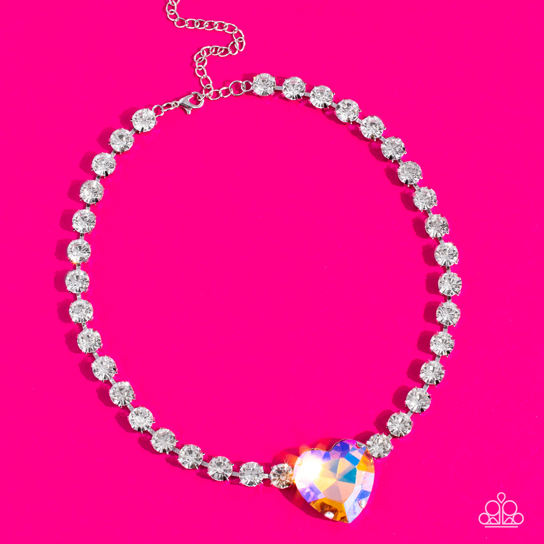 Paparazzi Accessoriesl Heart in My Throat - Orange Necklace