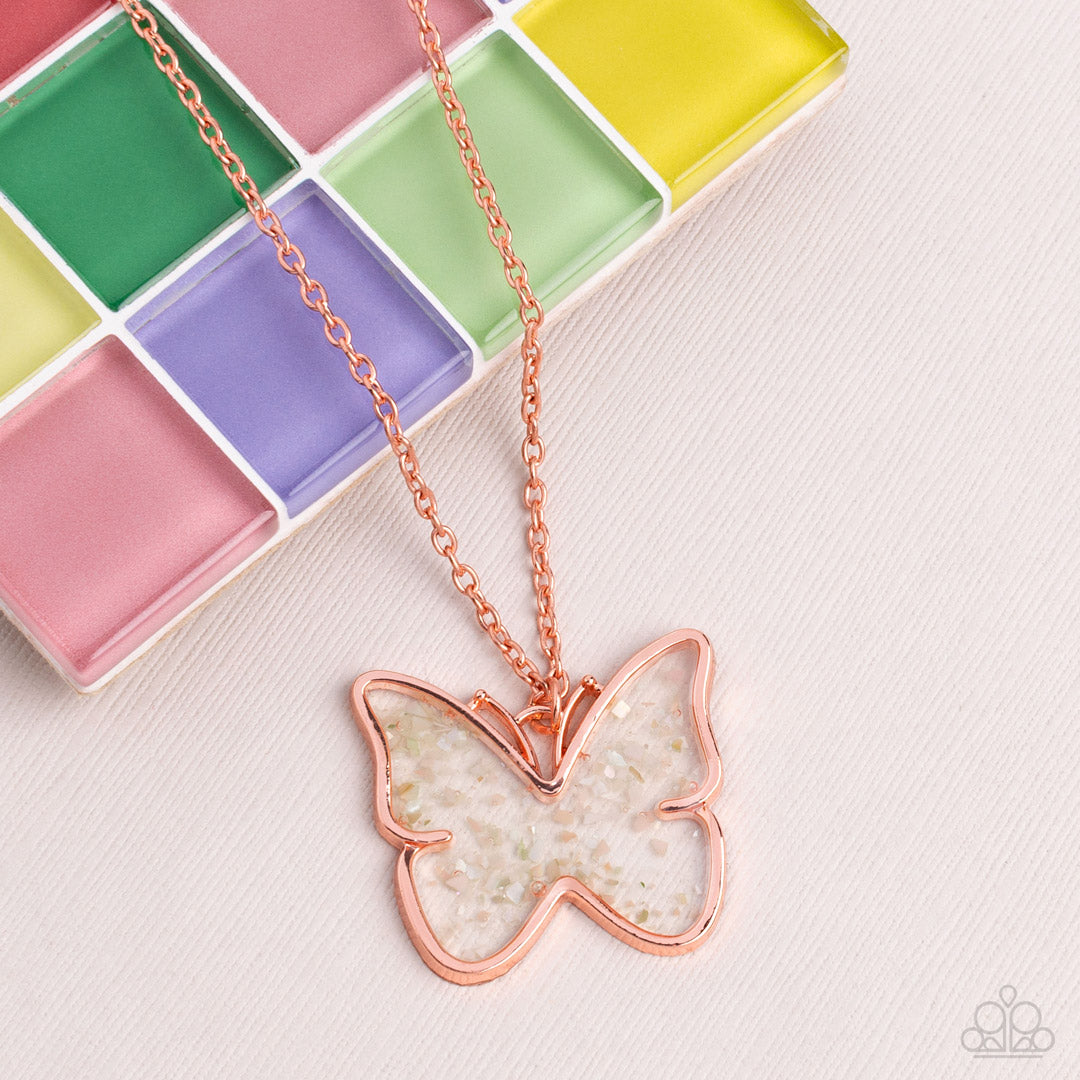 Paparazzi Accessories: Gives Me Butterflies - Copper Necklace