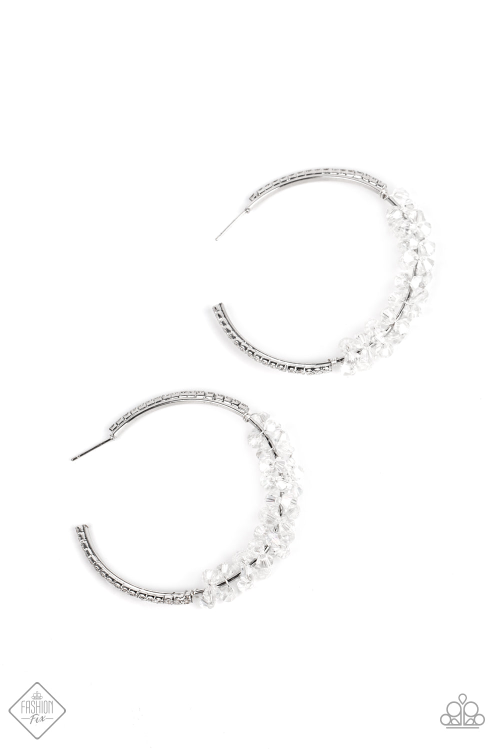 Paparazzi Accessories: Bubble-Bursting Bling - White Earring
