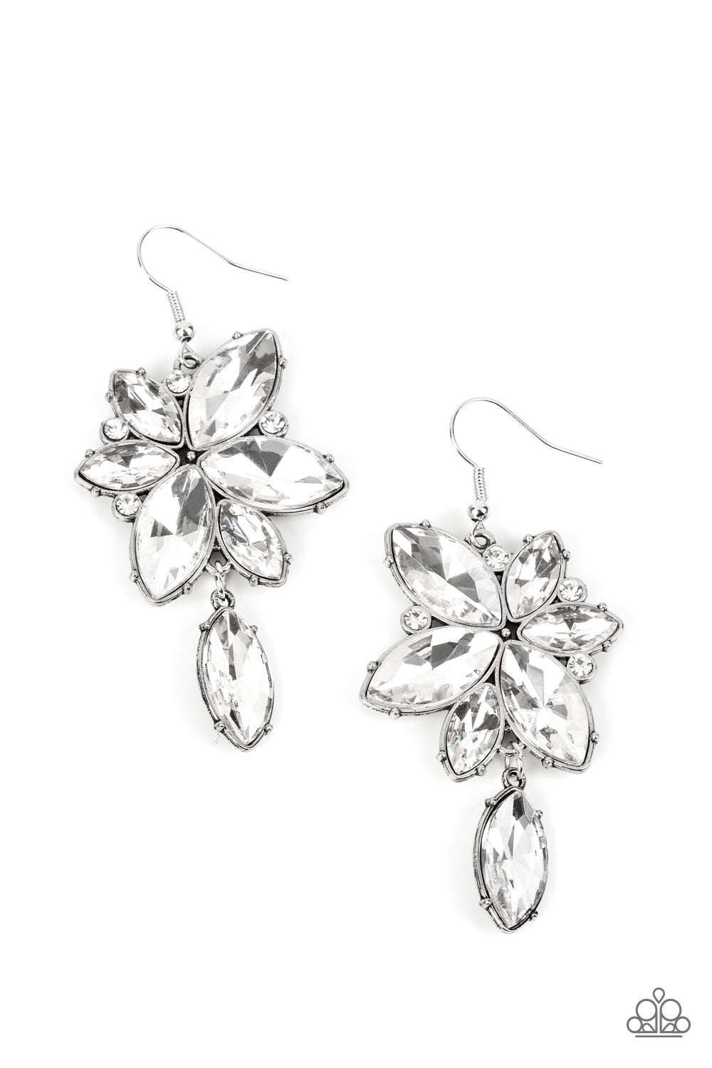 Paparazzi Accesssories: Radiant Retrospection - White Earring