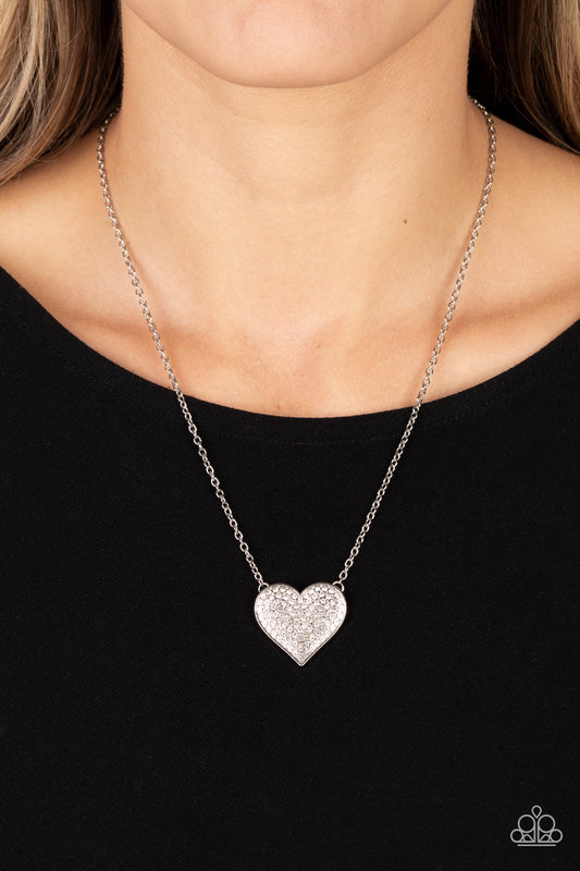 Paparzzi Accessories: Spellbinding Sweetheart - White Necklace