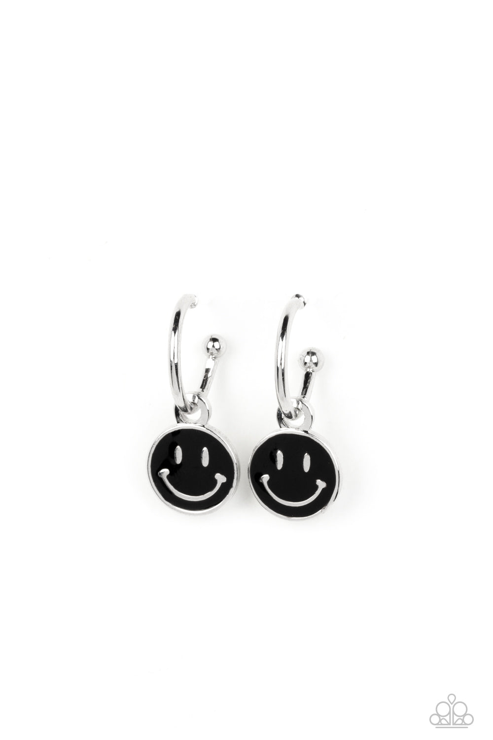 Paparazzi Accessories: Subtle Smile - Black Earring