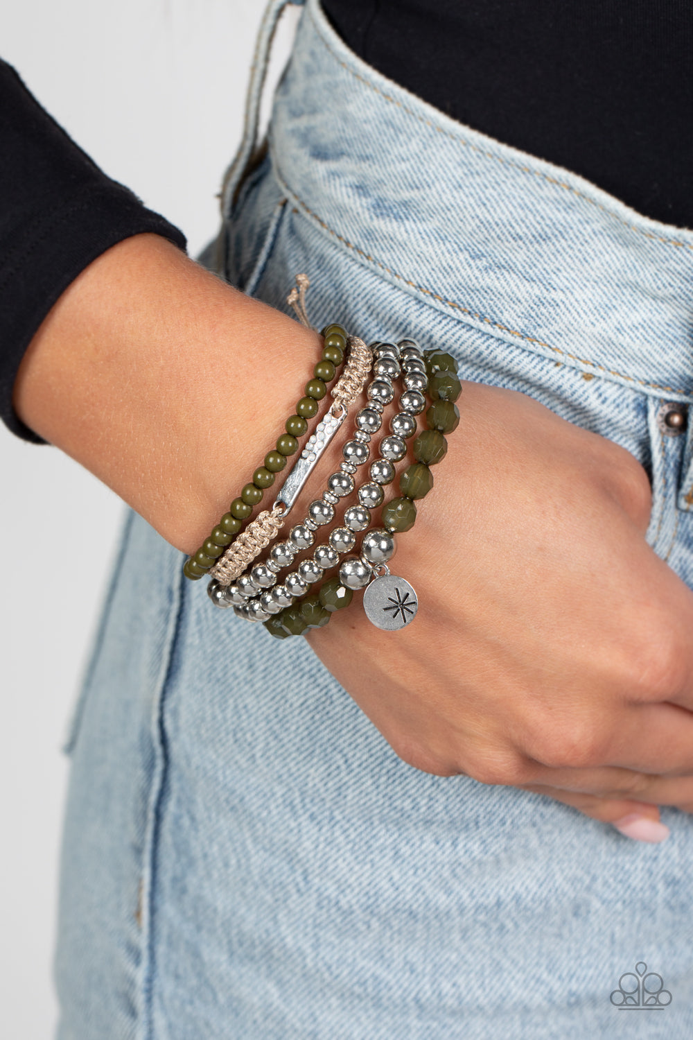 Paparazzi Accessories: Offshore Outing - Green Bracelet