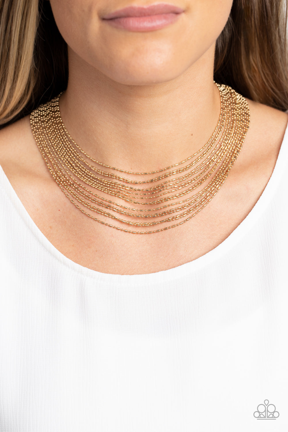 Paparazzi Accessories: Cascading Chains - Gold Necklace