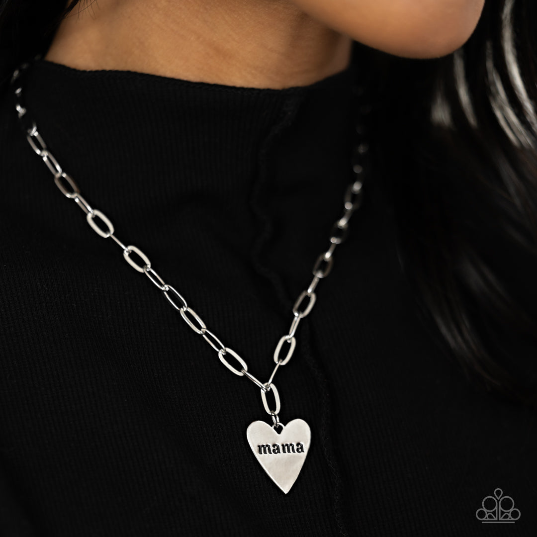 Paparazzi Accessories: Mama Cant Buy You Love - Silver Necklace