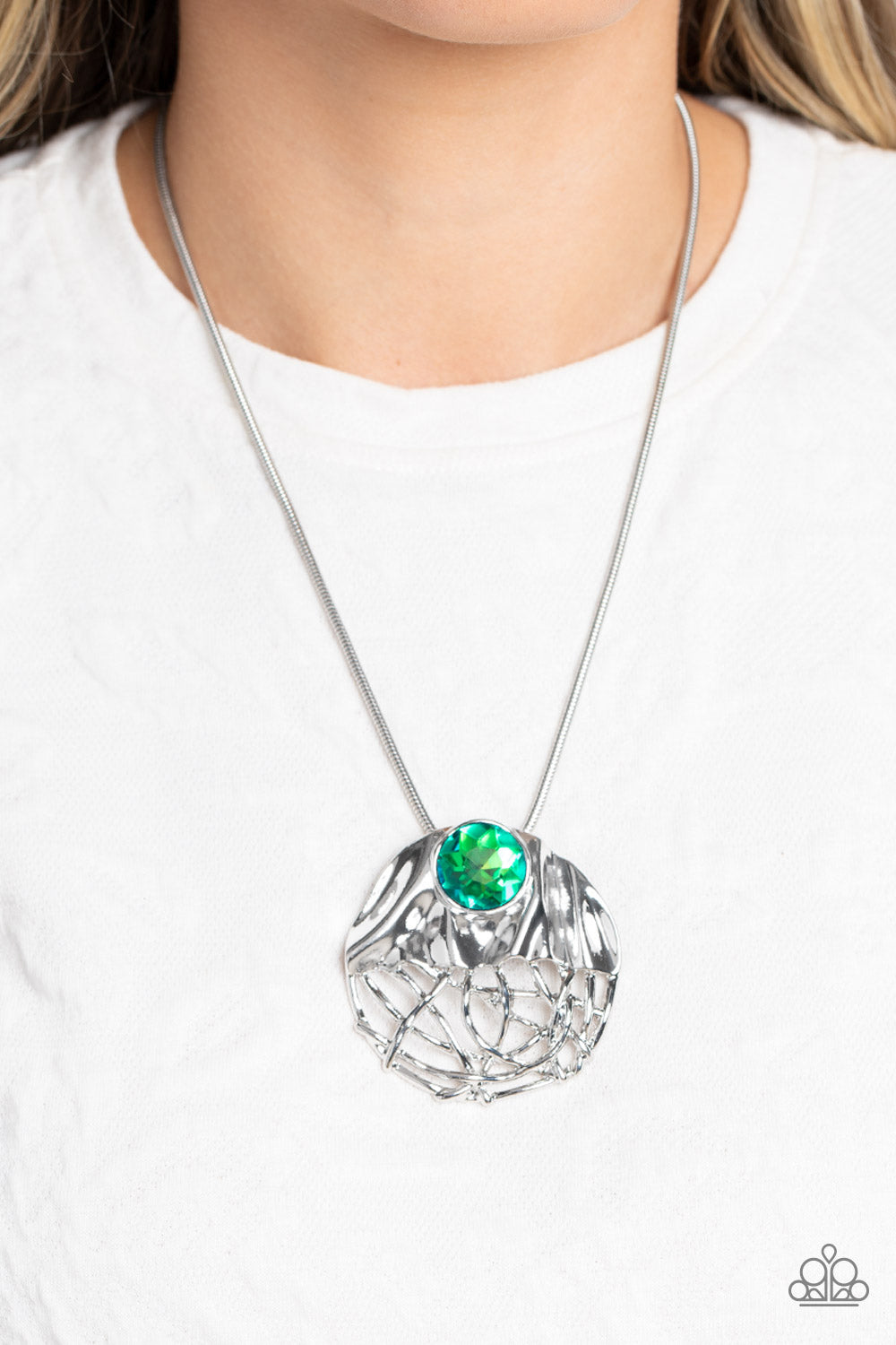 Paparazzi Accessories: Lush Lattice - Green Necklace