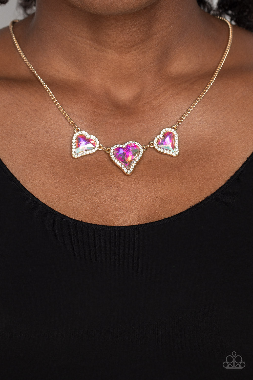 Paparazzi Accessories: State of the HEART - Gold Necklace
