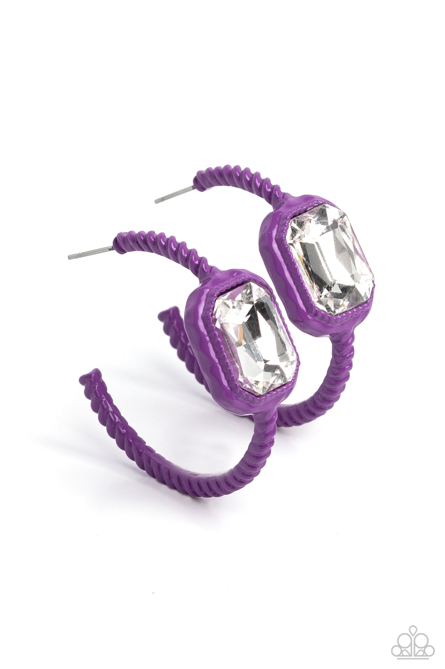 Paparazzi Accessories: Call Me TRENDY - Purple Hoop Earring
