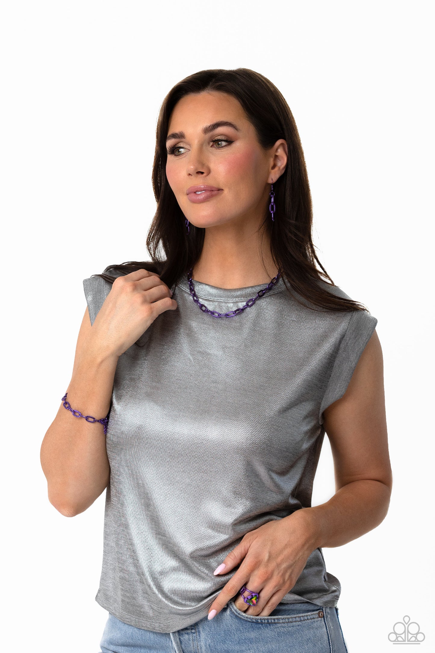 Paparazzi Accessories: Triangle Tyrant - Purple Ring