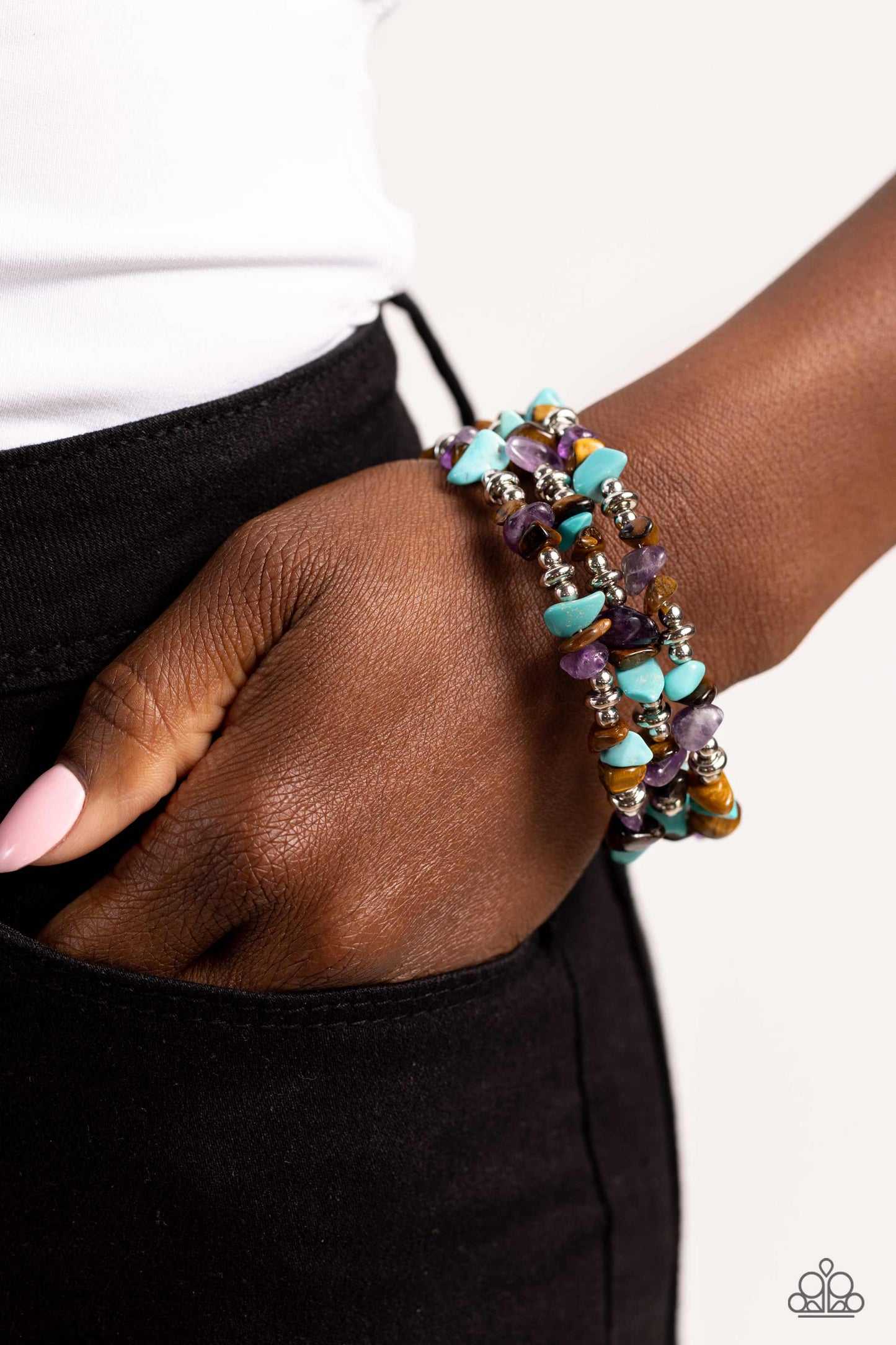 Paparazzi Accessories: Stacking Stones - Brown Bracelet
