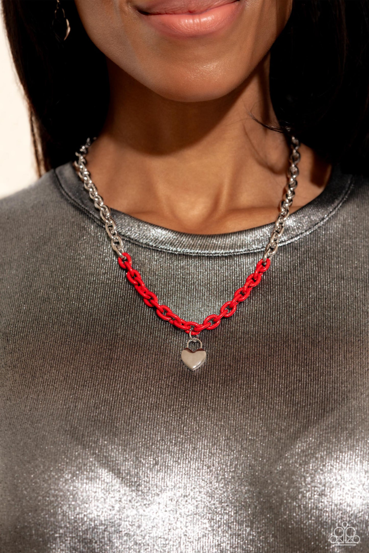 Paparazzi Accessories: Locked Down - Red Necklace