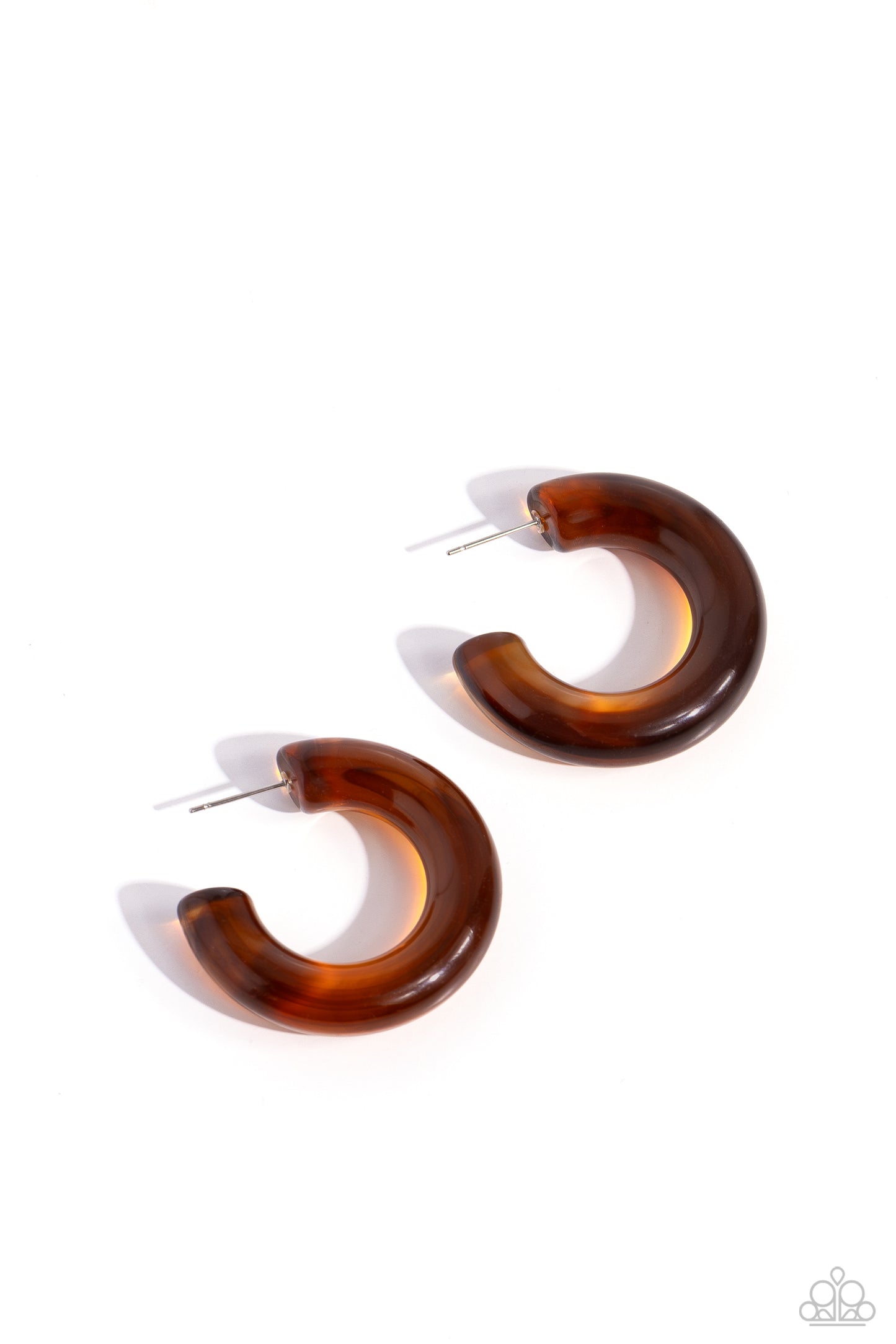 Paparazzi Accessories: Glassy GAZE - Brown Earring