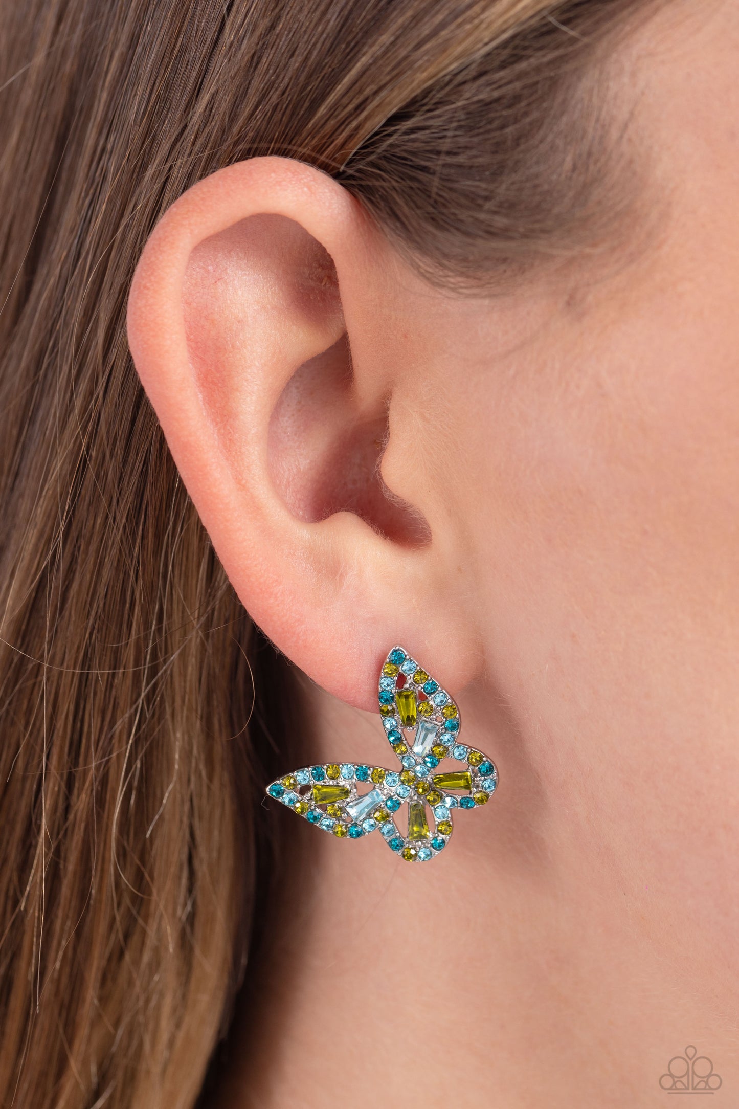 Paparazzi Accessories: Tilted Takeoff - Green Earring