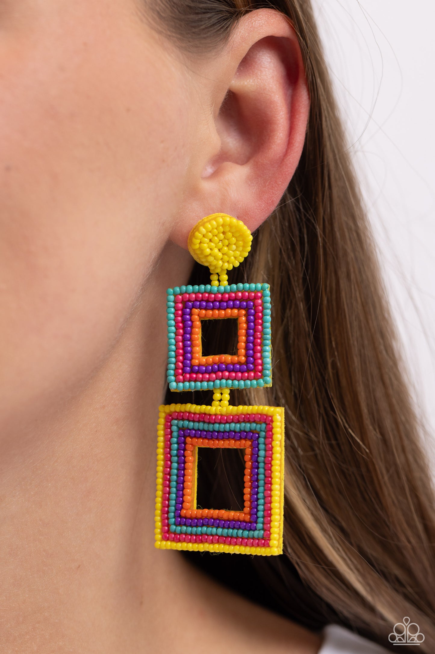 Paparazzi Accessories: Seize the Squares - Multi Earring