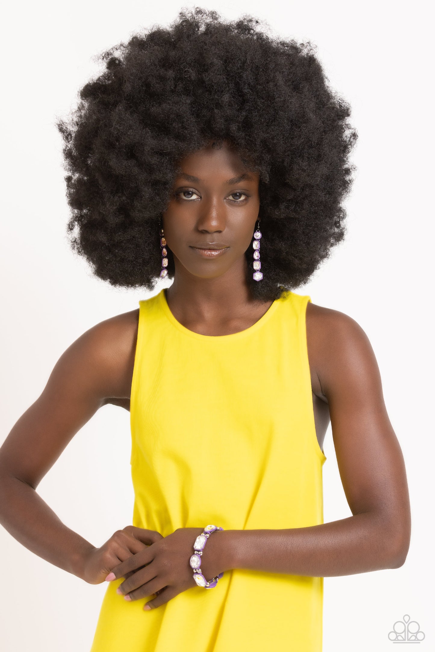 Paparazzi Accessories: Developing Dignity - Purple Earring