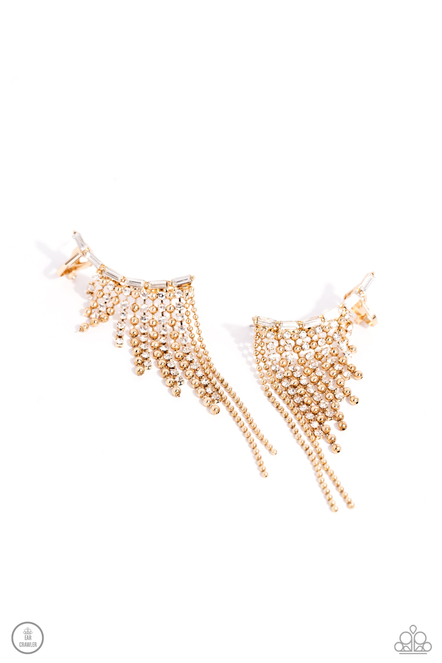 Paparazzi Accessories: Tapered Tease - Gold Ear Crawler Earrings